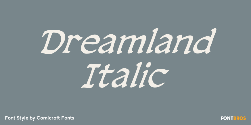Dreamland Italic Poster