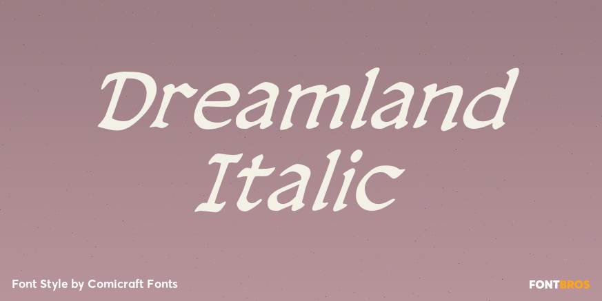 Dreamland Italic Poster