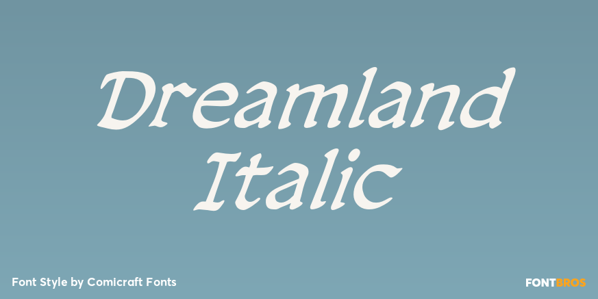 Dreamland Italic Poster