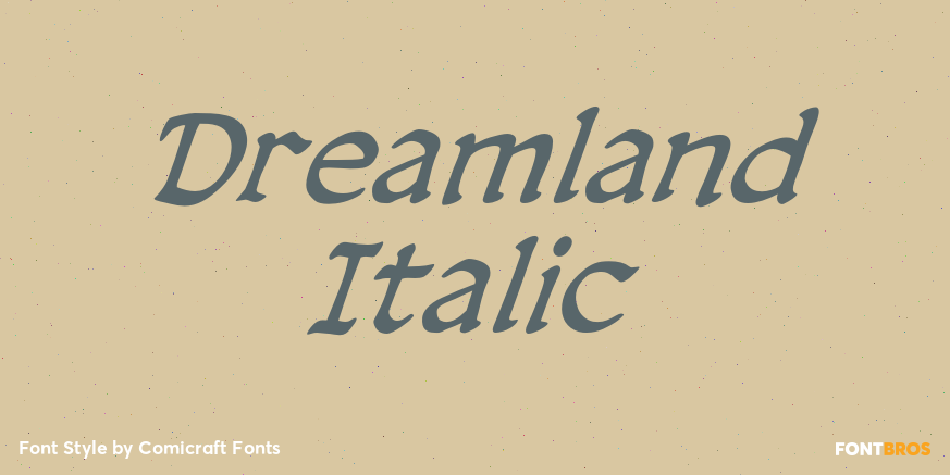 Dreamland Italic Poster