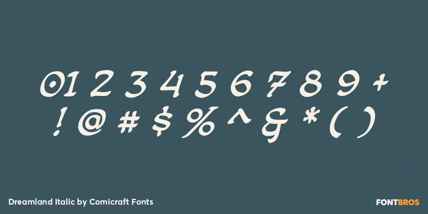 Dreamland Italic Font Poster #1