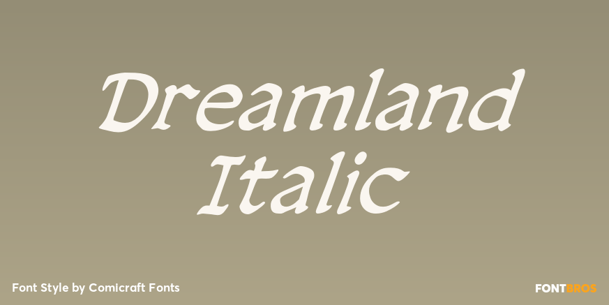 Dreamland Italic Poster