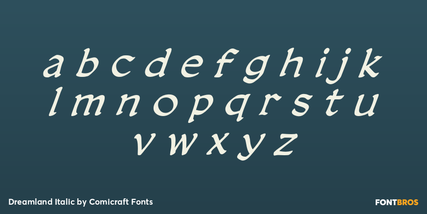 Dreamland Italic Font Poster #1