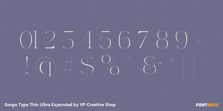 Gorga Type Thin Ultra Expanded Font Poster #4