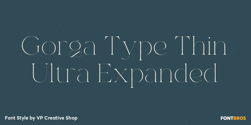 Gorga Type Thin Ultra Expanded Font Poster #1