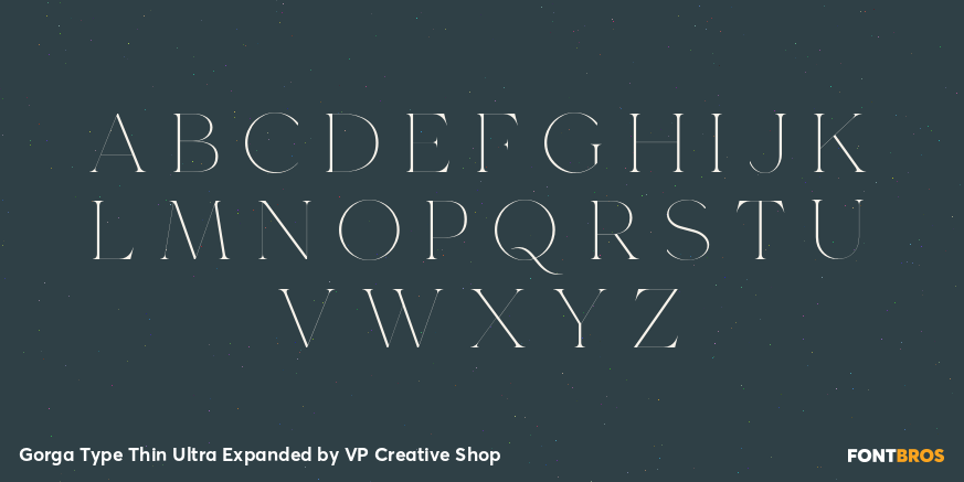 Gorga Type Thin Ultra Expanded Font Poster #2