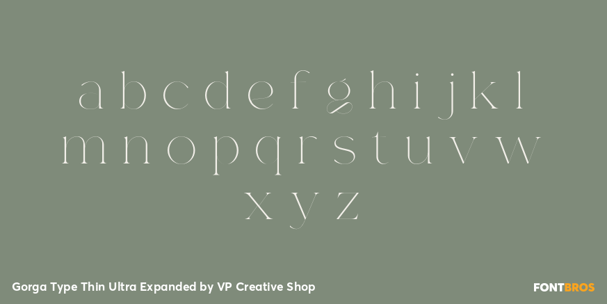 Gorga Type Thin Ultra Expanded Font Poster #3