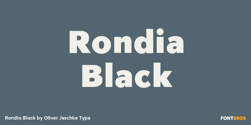 Rondia Black Font Poster