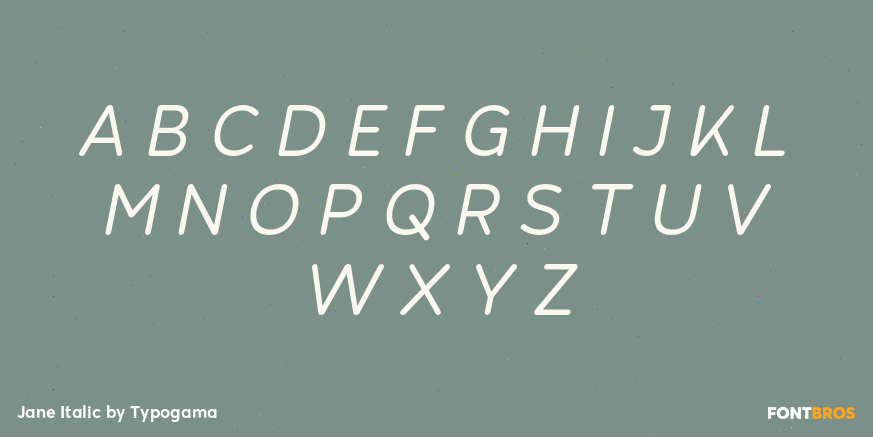 Jane Italic Font Poster #2