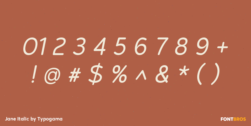 Jane Italic Font Poster #4