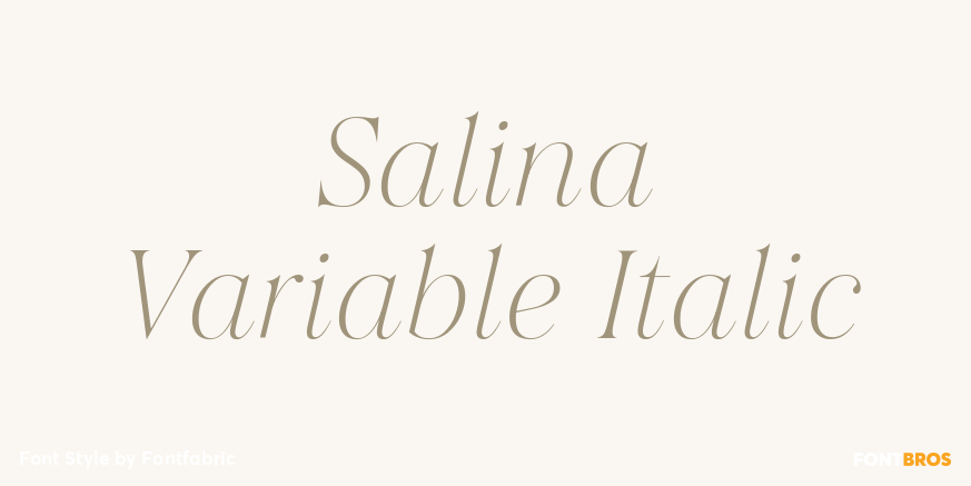Salina Variable Italic Poster