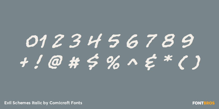 Evil Schemes Italic Font Poster #4