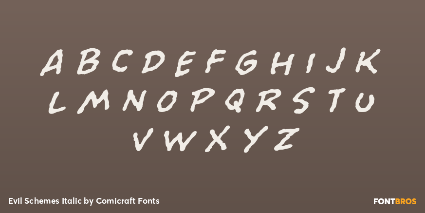 Evil Schemes Italic Font Poster #3