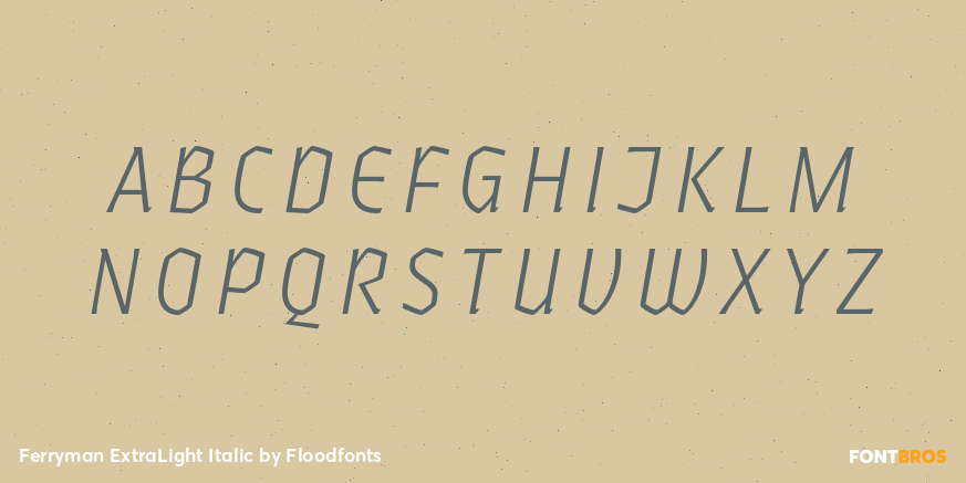 Ferryman ExtraLight Italic Font Poster #2