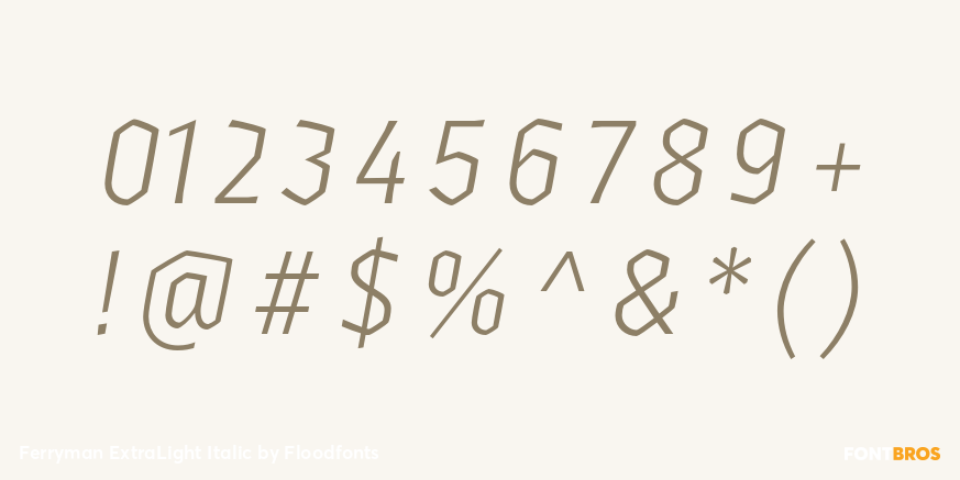 Ferryman ExtraLight Italic Font Poster #4