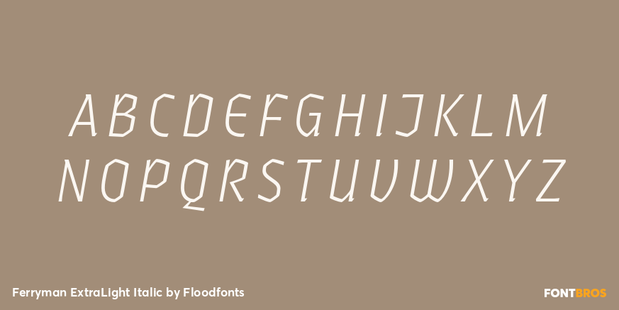 Ferryman ExtraLight Italic Font Poster #1