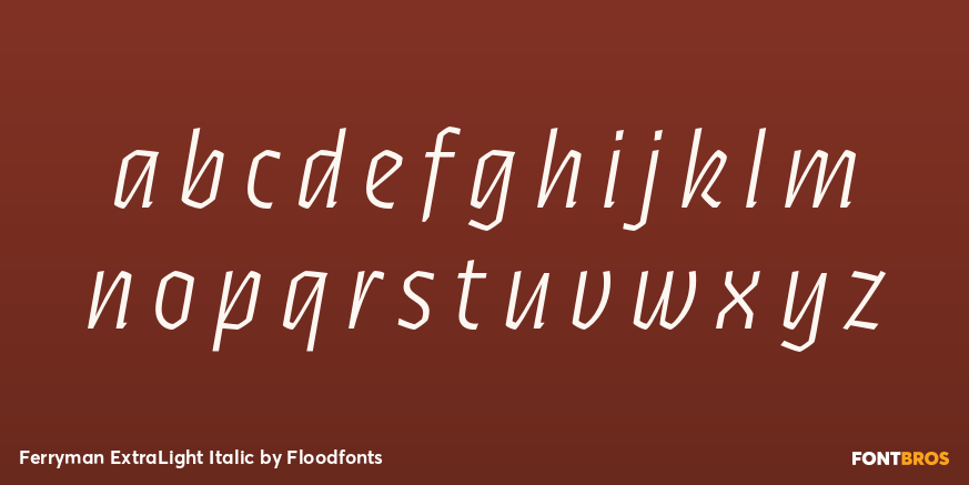 Ferryman ExtraLight Italic Font Poster #1