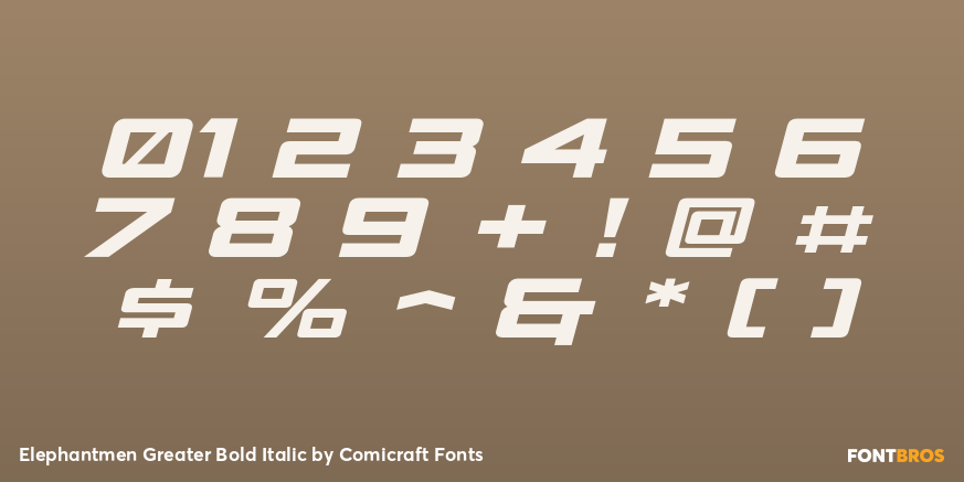 Elephantmen Greater Bold Italic Font Poster #4