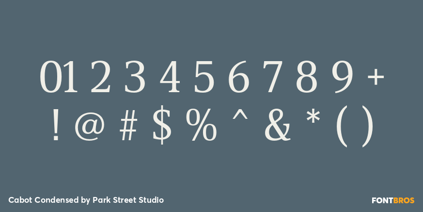 Cabot Condensed Font Poster #1