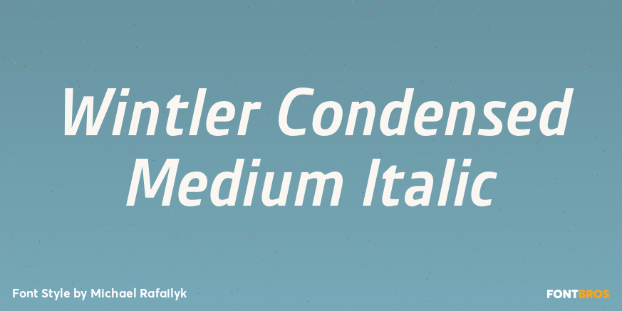 Wintler Condensed Medium Italic Poster