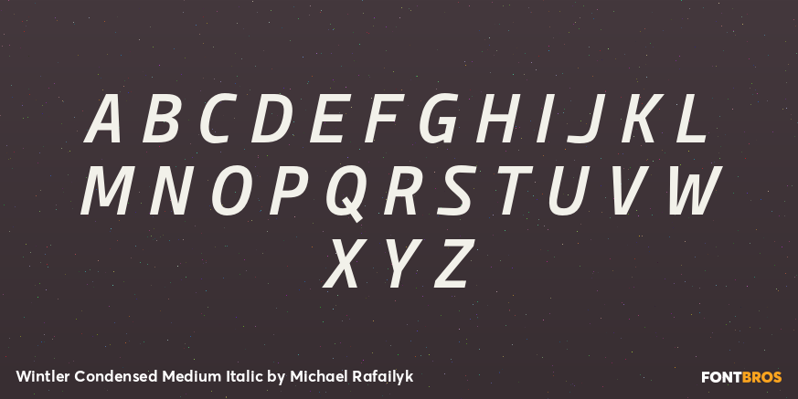 Wintler Condensed Medium Italic Font Poster #2