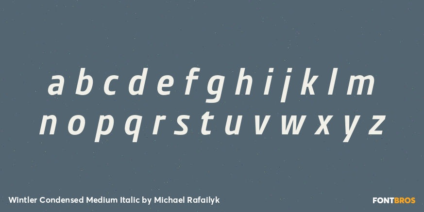 Wintler Condensed Medium Italic Font Poster #1