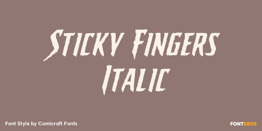 Sticky Fingers Italic Poster