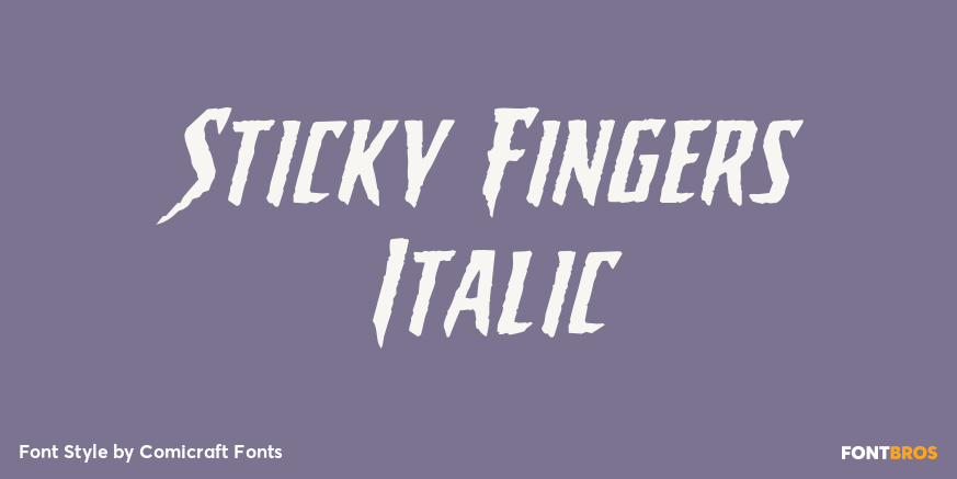 Sticky Fingers Italic Poster