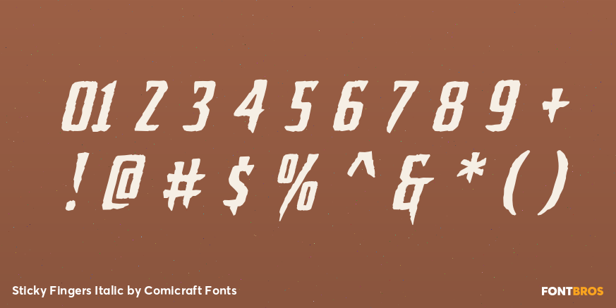 Sticky Fingers Italic Font Poster #1
