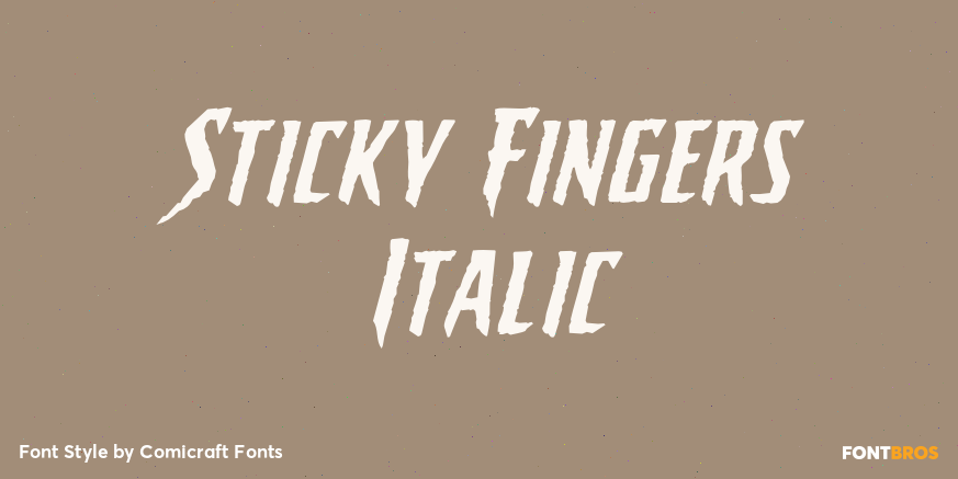 Sticky Fingers Italic Poster
