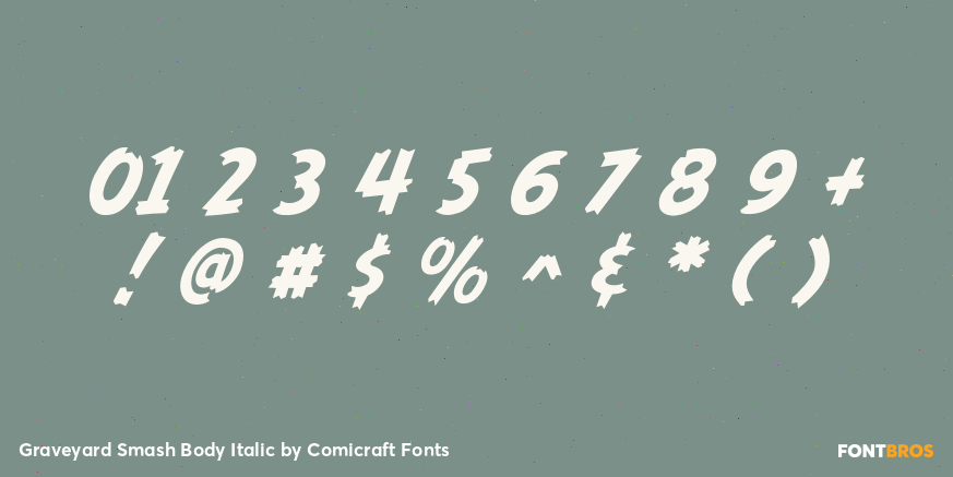 Graveyard Smash Body Italic Font Poster #1