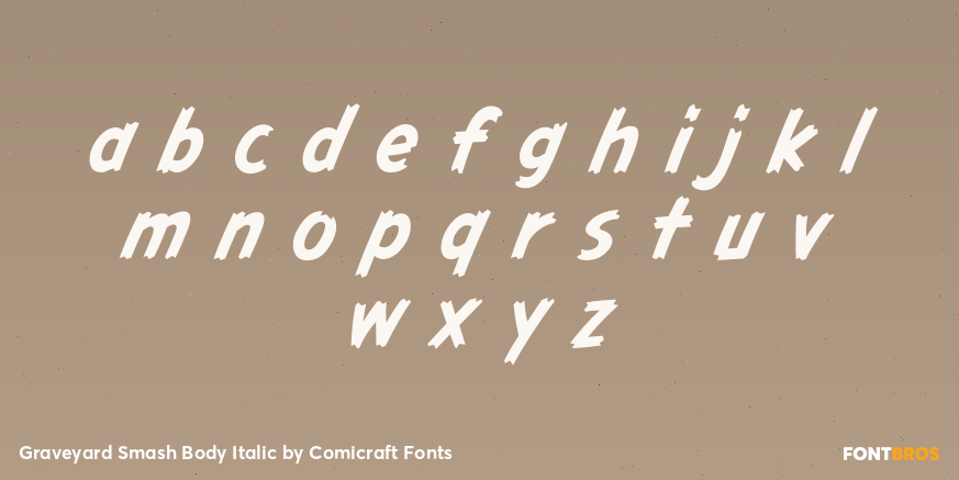 Graveyard Smash Body Italic Font Poster #1