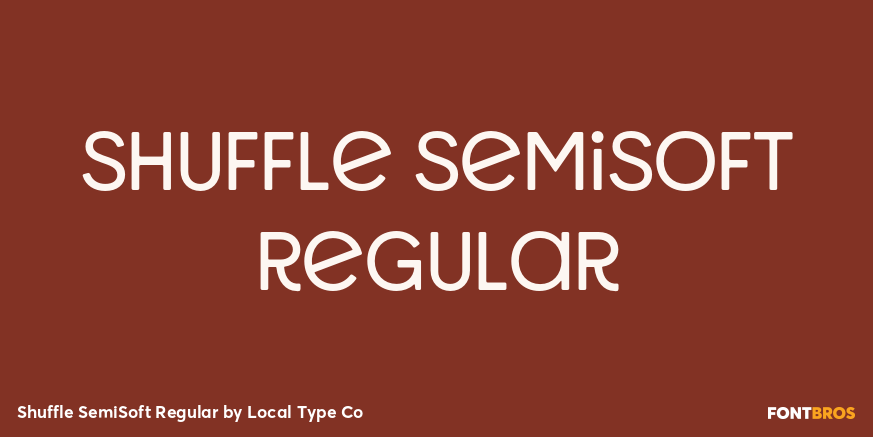 Shuffle SemiSoft Regular Font Poster