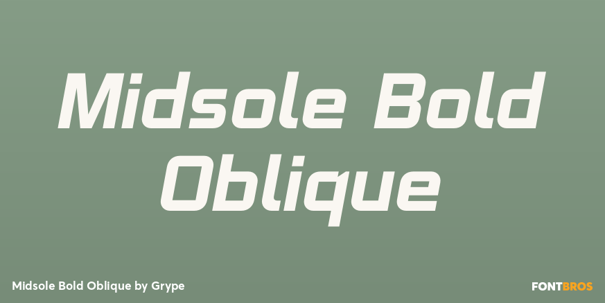 Midsole Bold Oblique Font Poster #1