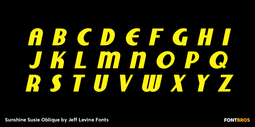 Sunshine Susie Oblique Font Poster #3
