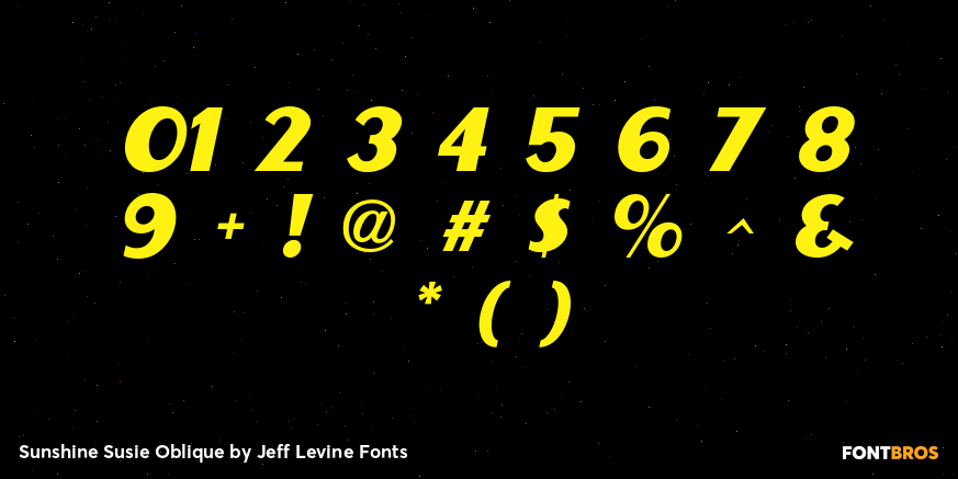 Sunshine Susie Oblique Font Poster #4