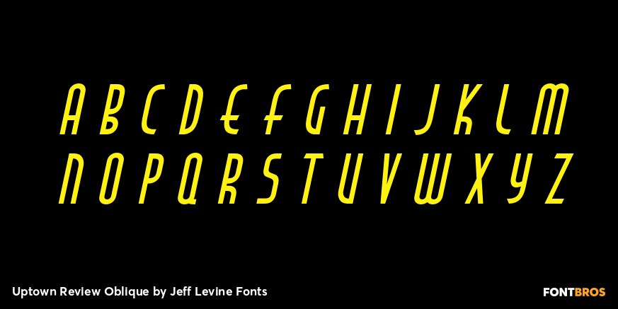 Uptown Review Oblique Font Poster #3