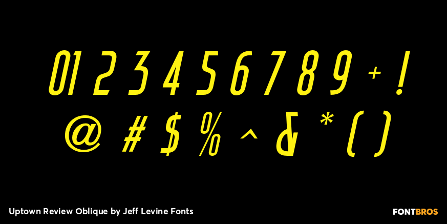 Uptown Review Oblique Font Poster #4