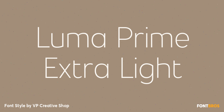 Luma Prime Extra Light Font Poster #1