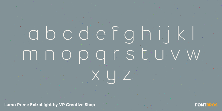 Luma Prime Extra Light Font Poster #3