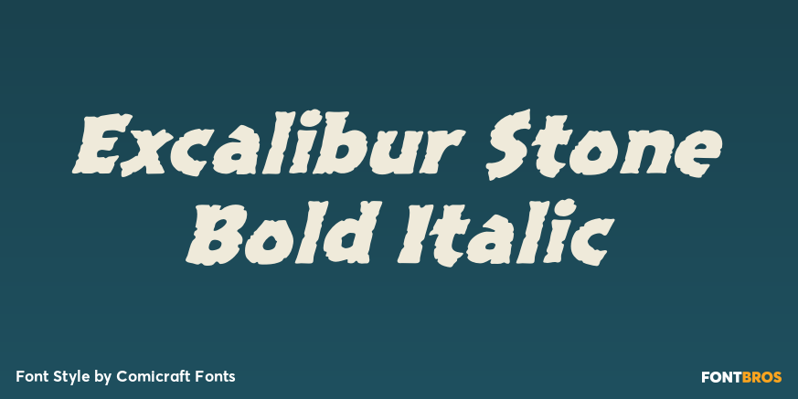 Excalibur Stone Bold Italic Poster