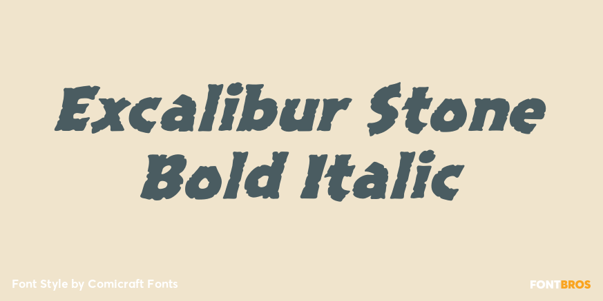 Excalibur Stone Bold Italic Poster