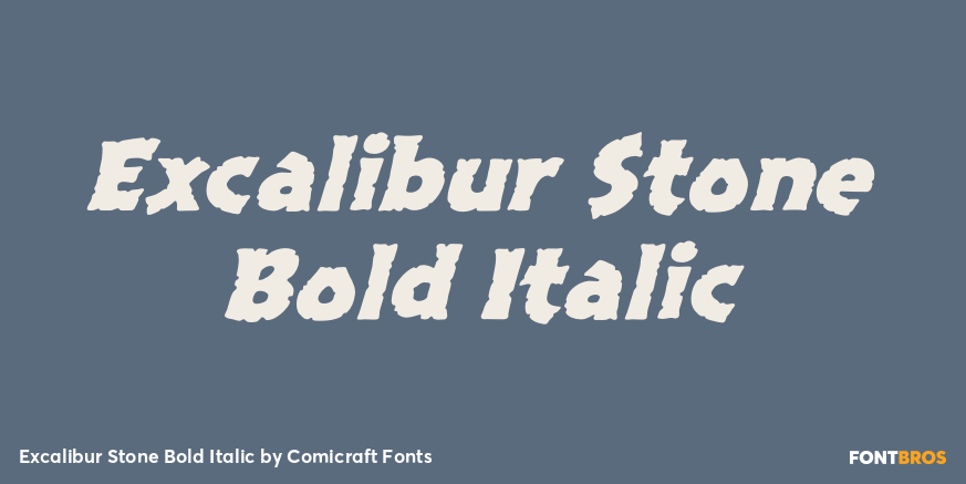 Excalibur Stone Bold Italic Poster