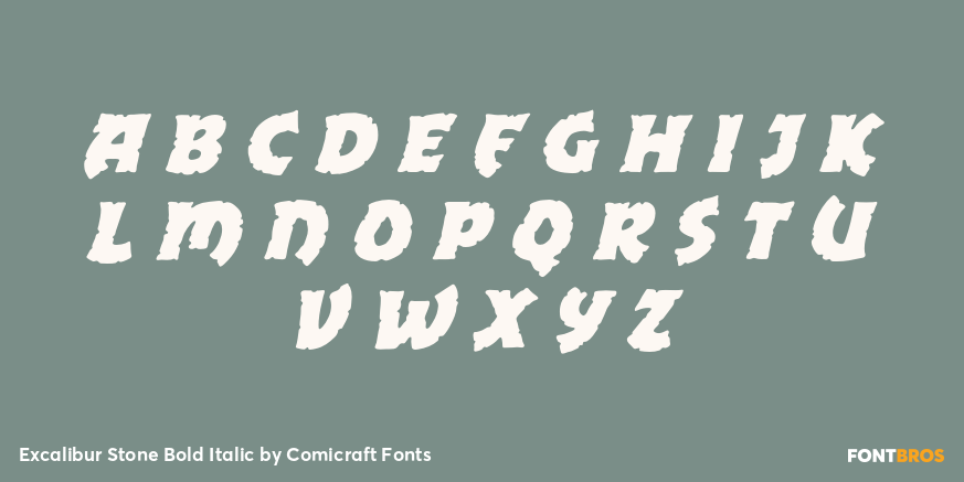 Excalibur Stone Bold Italic Font Poster #2