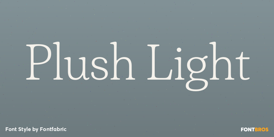 Plush Light Font Poster #1