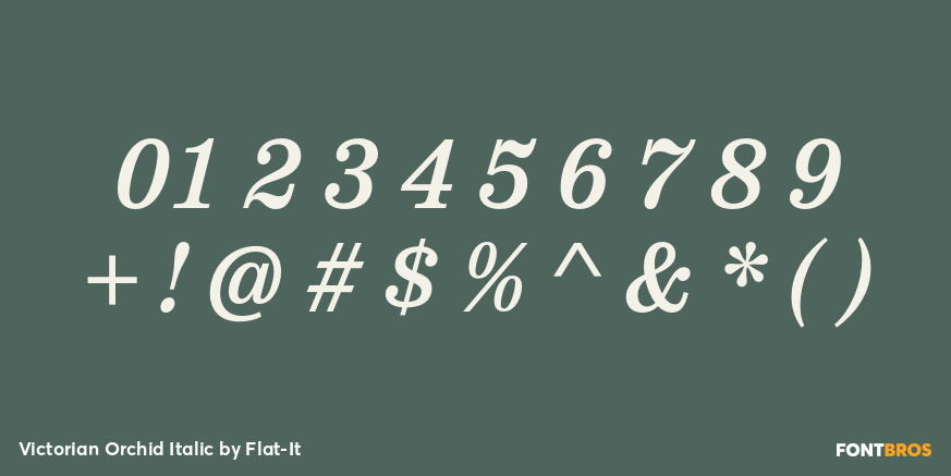 Victorian Orchid Italic Font Poster #4