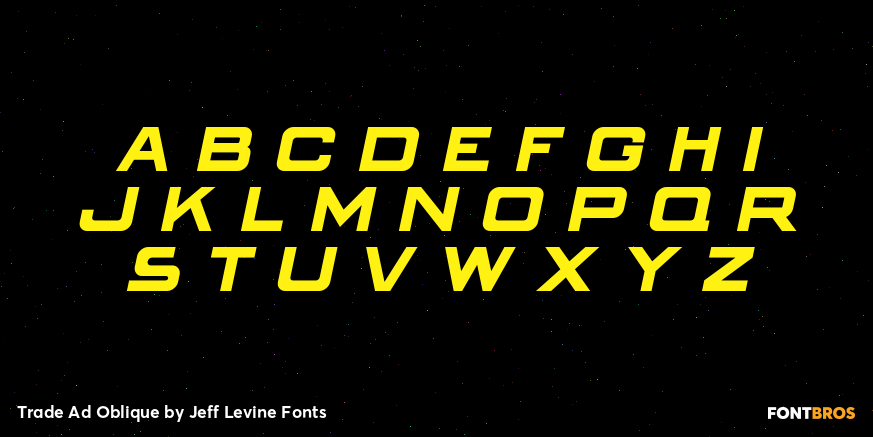 Trade Ad Oblique Font Poster #3