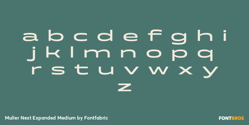 Muller Next Expanded Medium Font Poster #3