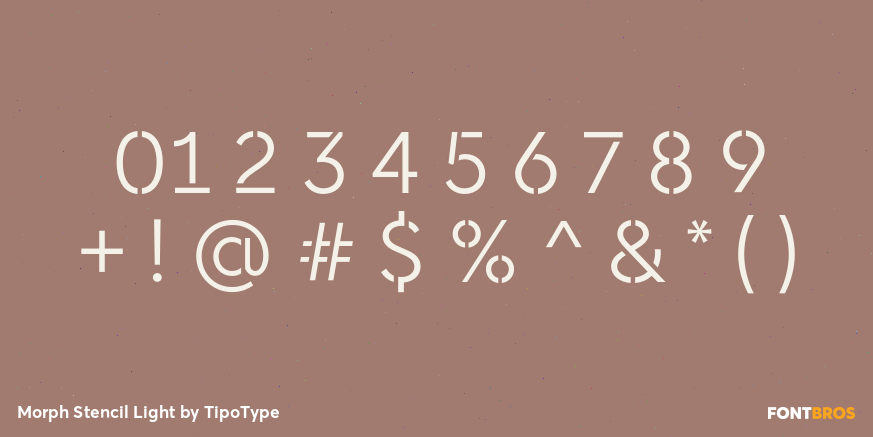 Morph Stencil Light Font Poster #1
