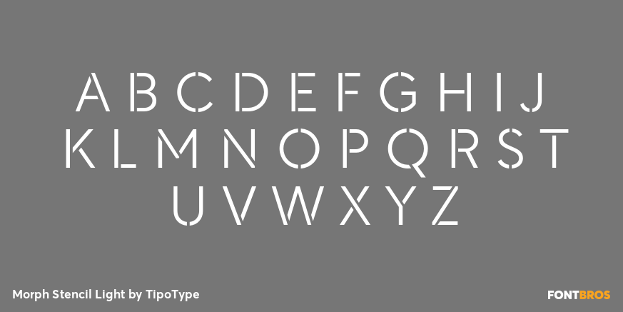 Morph Stencil Light Font Poster #1